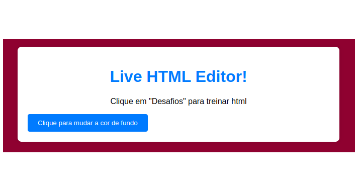 live HTML editor